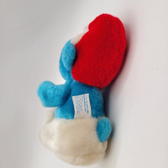 THE SMURFS Lot of Vintage Plush PVC Figures 5 pcs - Wallace Berrie Peyo Schleich - Picture 12 of 14